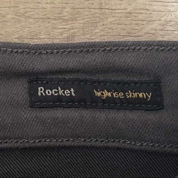 Citizens of Humanity Rocket High Rise Skinny Jeans Refraction Metallic Black 26 - Picture 8 of 11